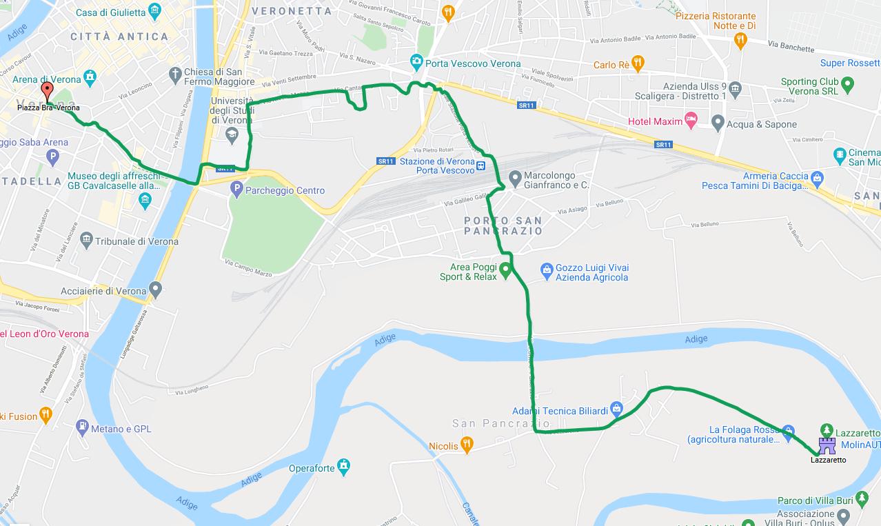 Dal Lazzaretto al centro città